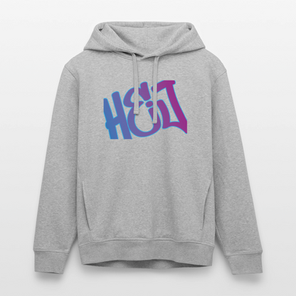 Unisex Bio-Hoodie - Hej - Grau meliert