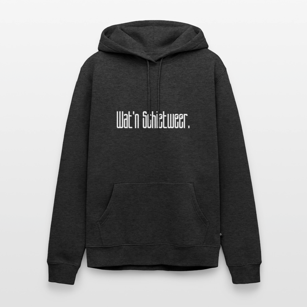 Herren Premium Hoodie - wat'n Schietweer (weiss) - Anthrazit meliert