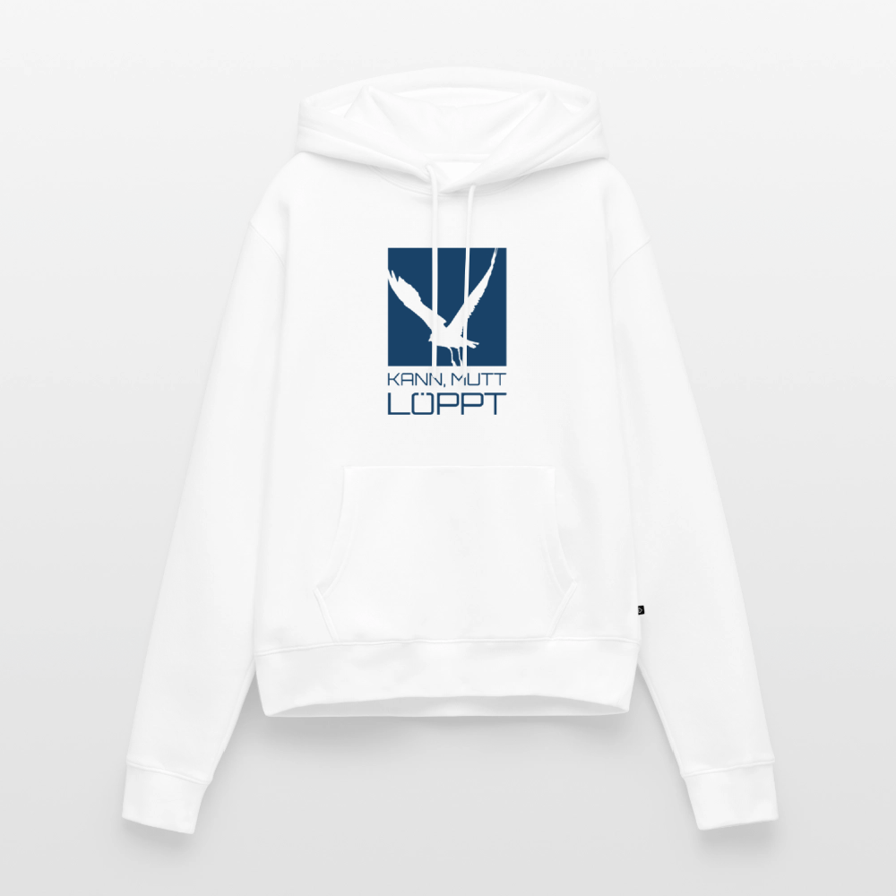 Damen Premium Hoodie - kann, mutt, löppt - Weiß