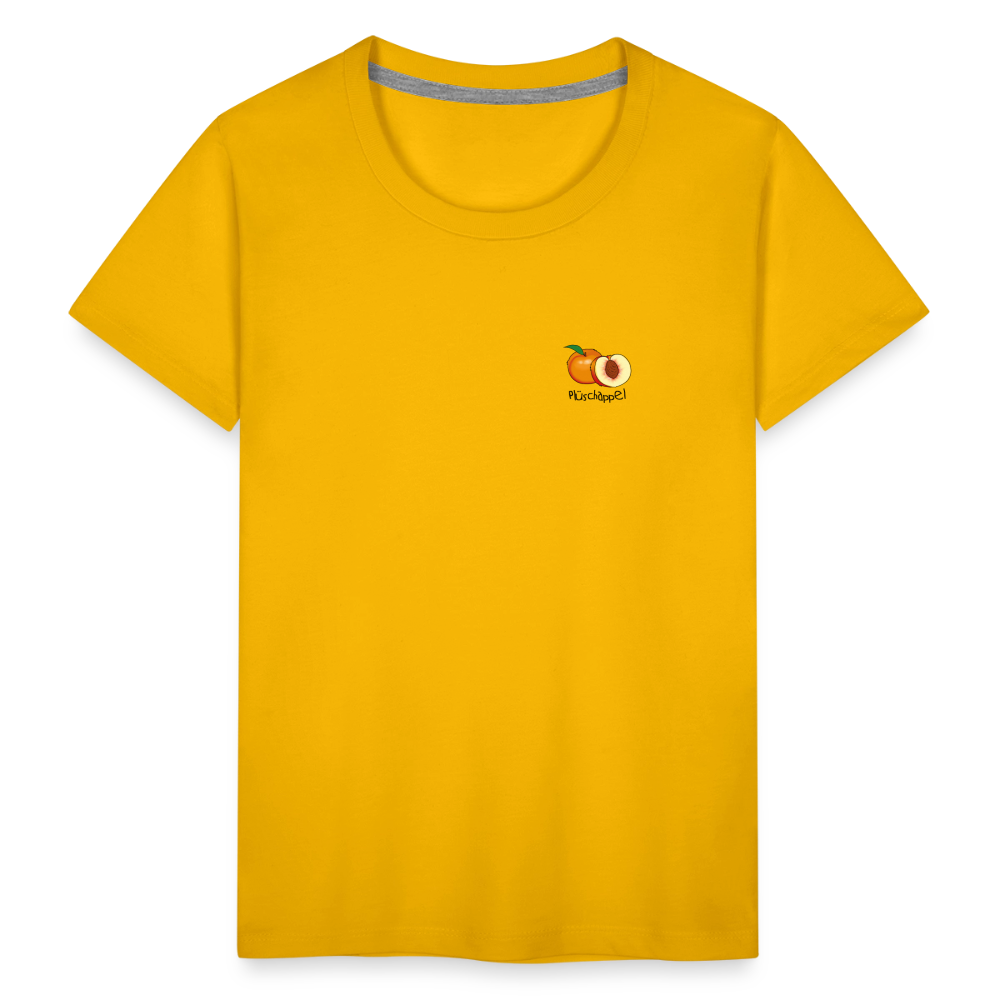 Kinder Premium T-Shirt - Plüschappel - Sonnengelb