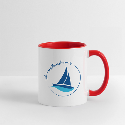 Küstenkurs - Tasse zweifarbig - Weiß/Rot
