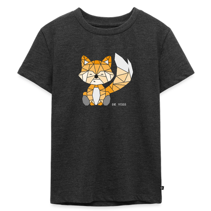 Kinder Premium T-Shirt - De Voss (weiss) - Anthrazit meliert