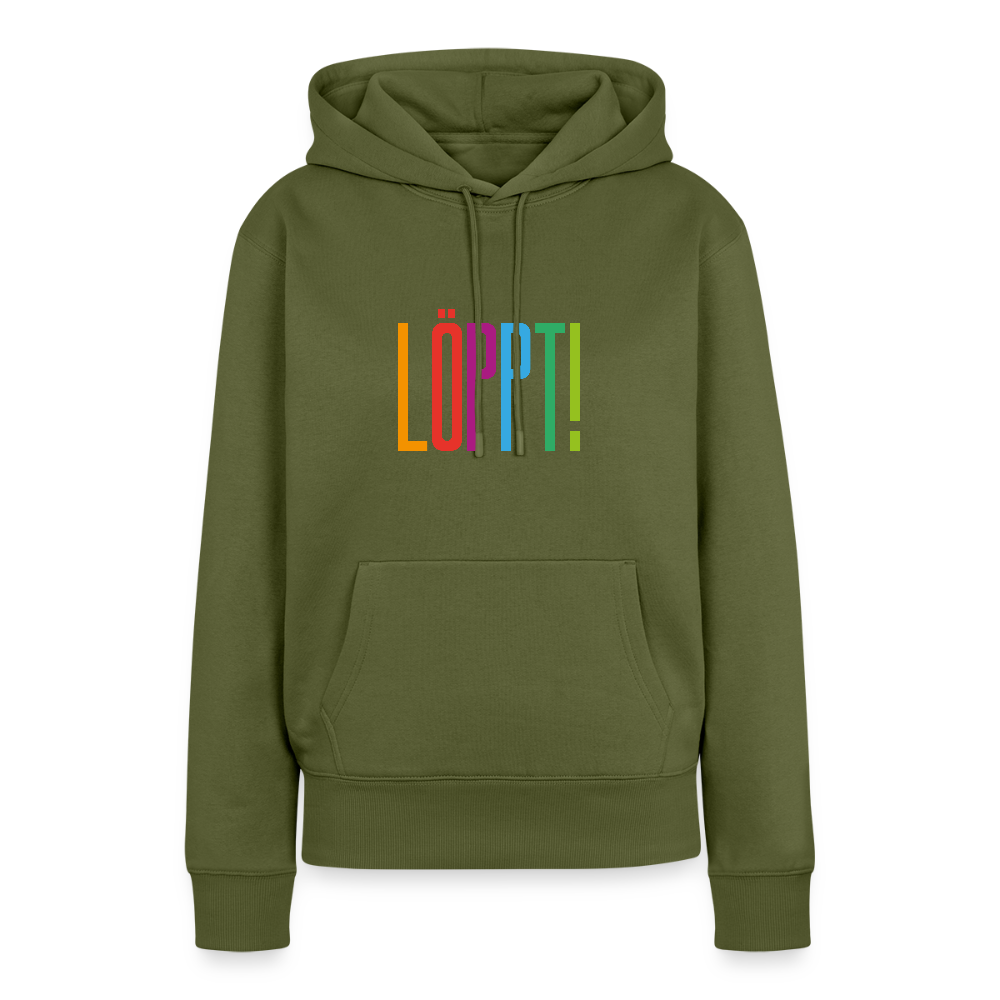 Damen Premium Hoodie - Löppt! - Khaki
