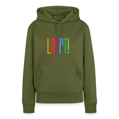 Damen Premium Hoodie - Löppt! - Khaki