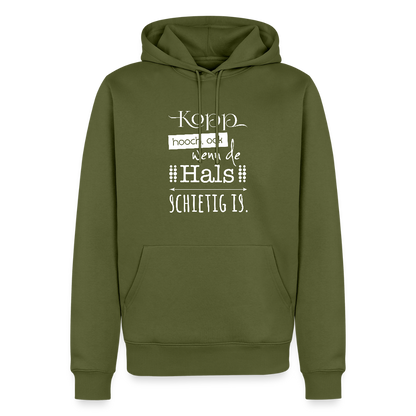 Herren Premium Hoodie - Kopp hooch (weiss) - Khaki