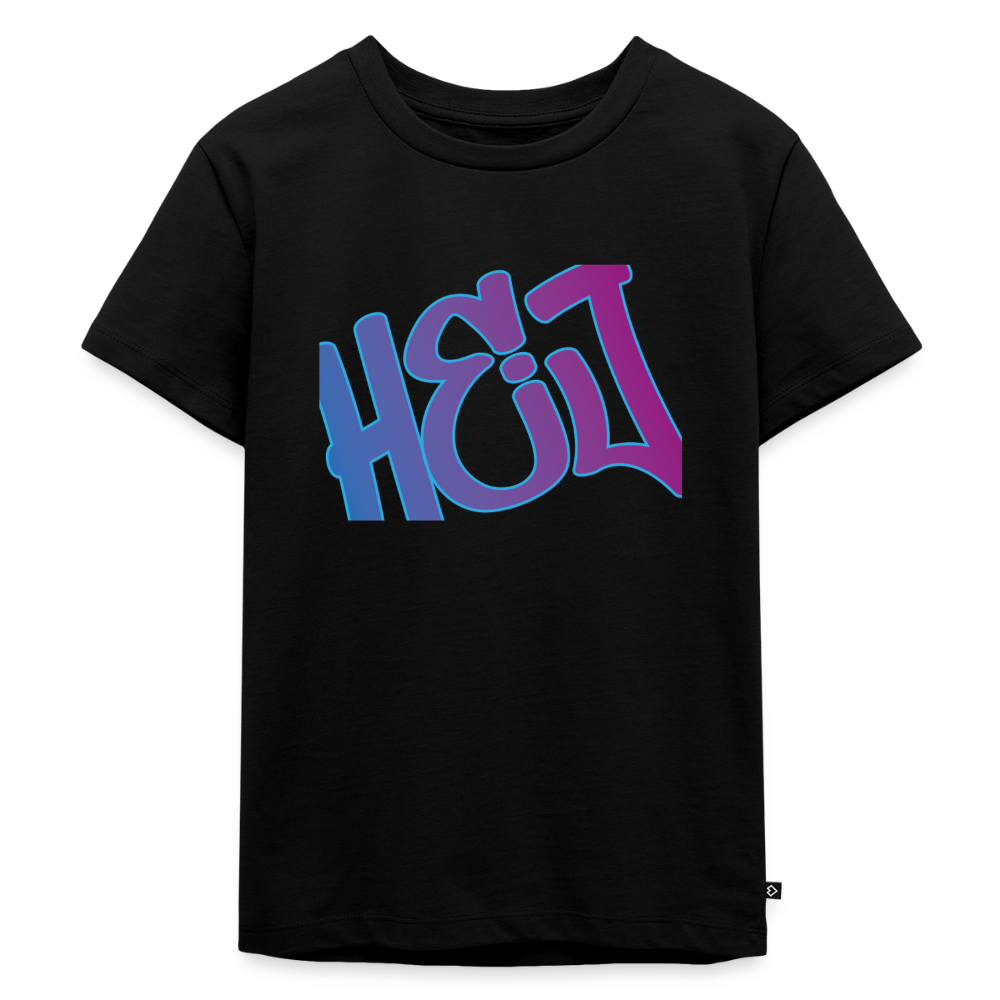 Kinder Premium T-Shirt "Hej" - Schwarz