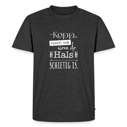 Herren Premium Bio T-Shirt - Kopp hooch - Anthrazit meliert