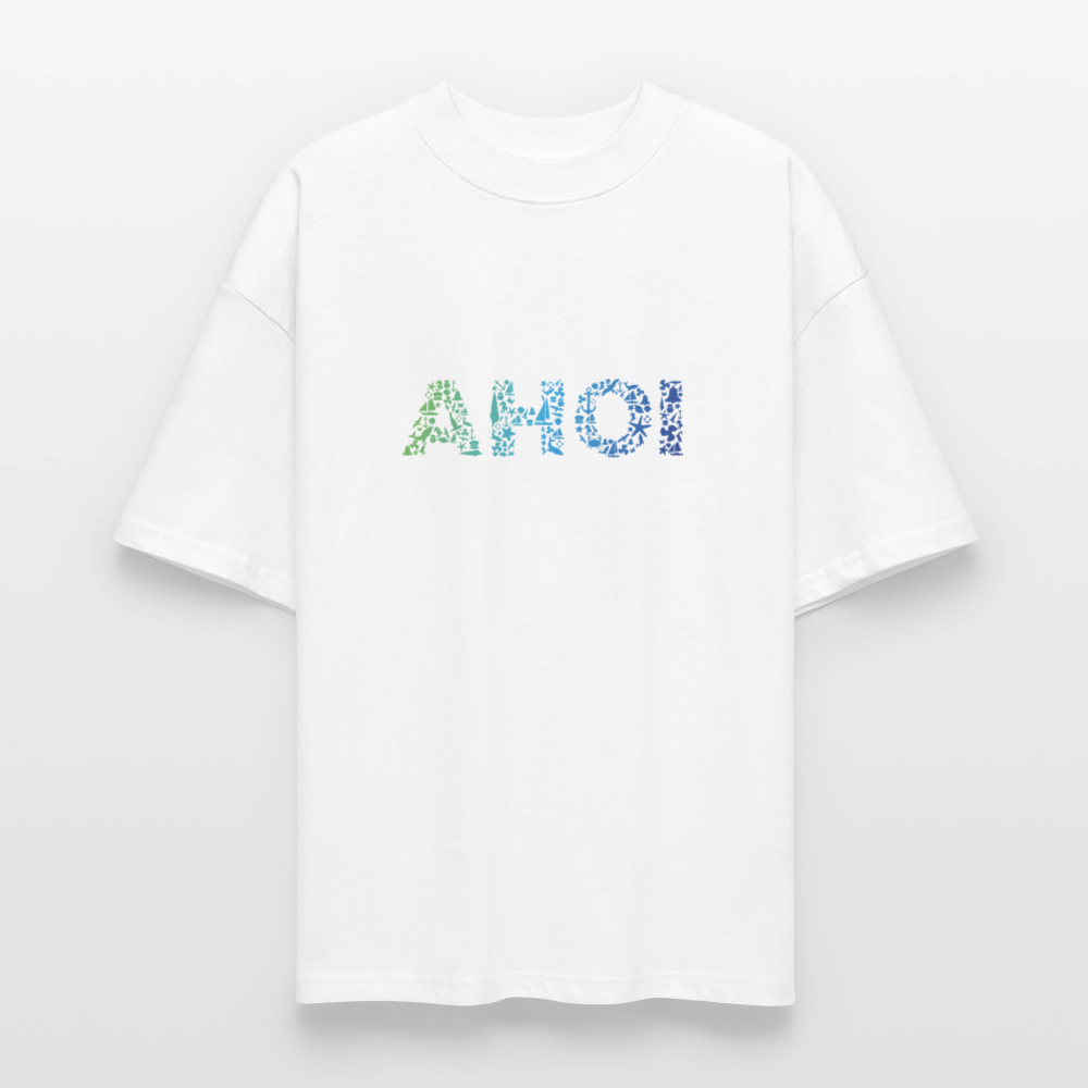Unisex Oversize Bio-T-Shirt  - Ahoi doodles - Weiß