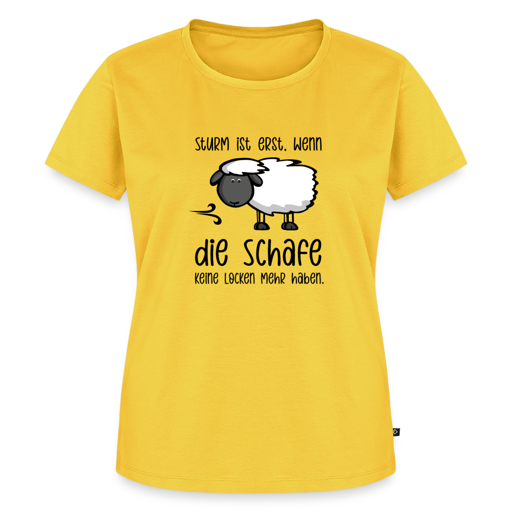 Damen Premium Bio T-Shirt - Schaf - Gelb