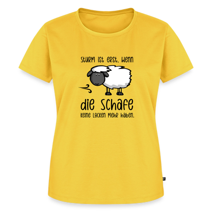 Damen Premium Bio T-Shirt - Schaf - Gelb
