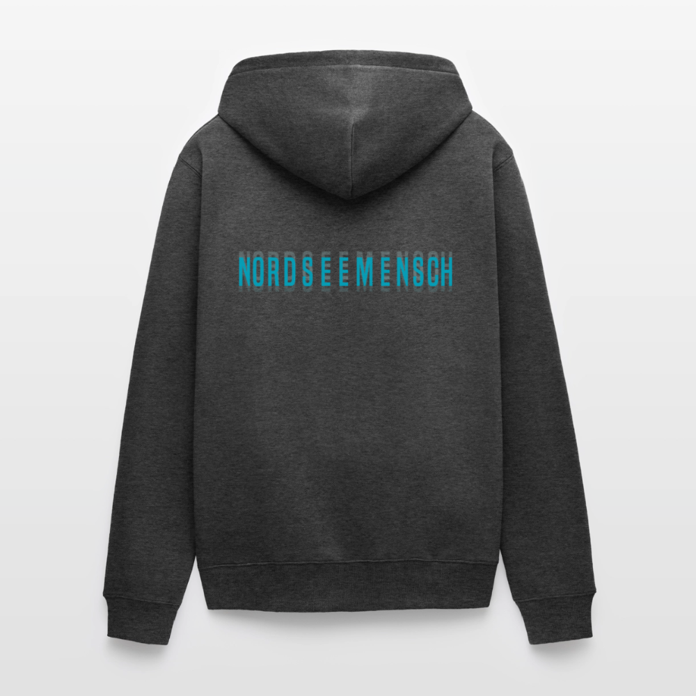 Nordseemensch - Herren Premium Kapuzenjacke - Anthrazit meliert
