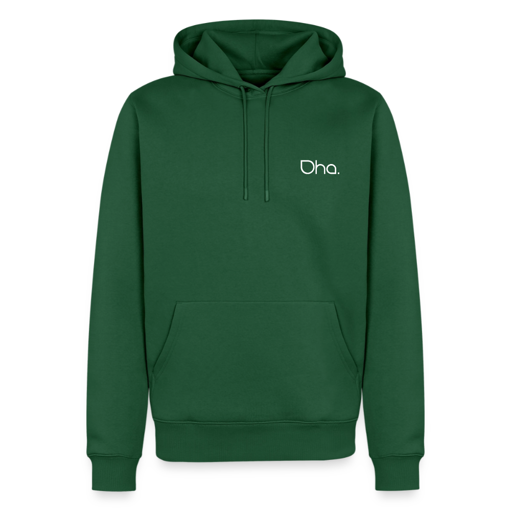 Oha (weiß) - Herren Premium Hoodie - Flaschengrün