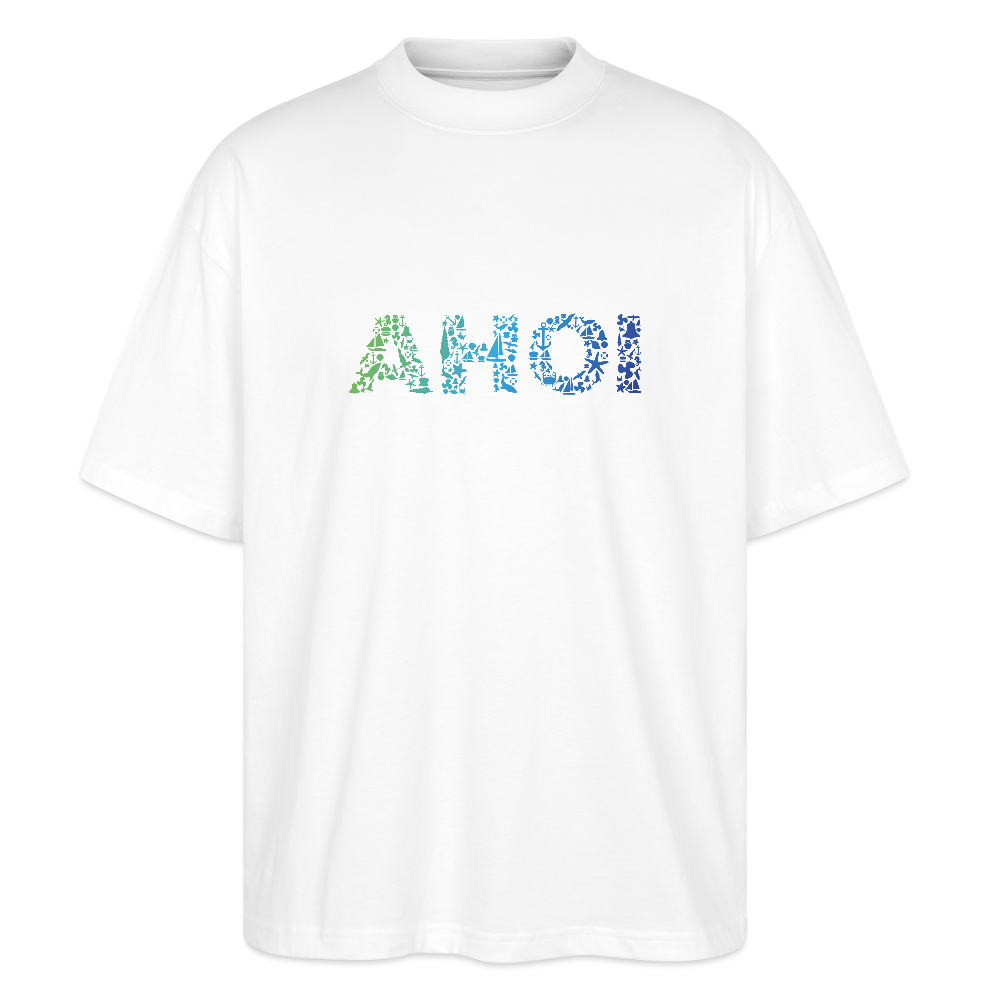 Unisex Oversize Bio-T-Shirt  - Ahoi doodles - Weiß