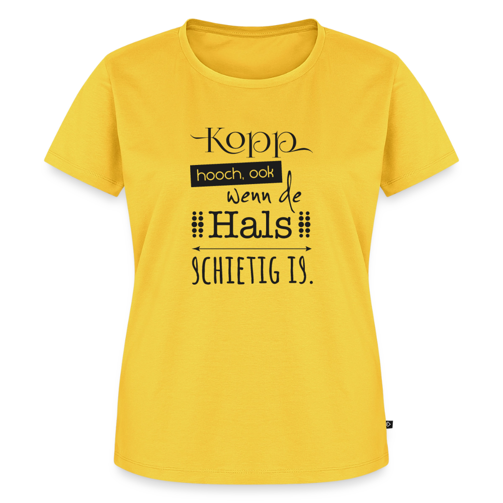 Damen Premium Bio T-Shirt - Kopp hooch - Gelb