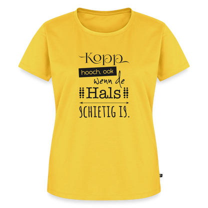 Damen Premium Bio T-Shirt - Kopp hooch - Gelb