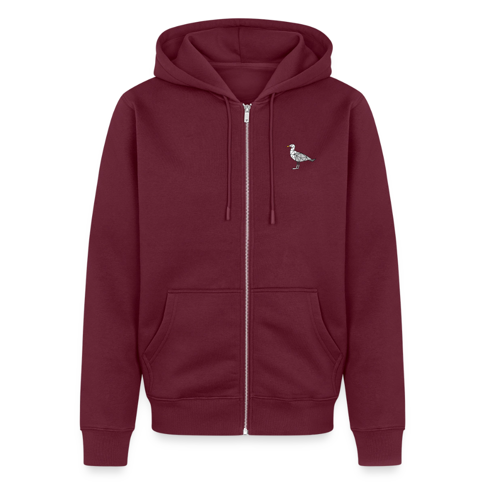 Möwe - Herren Premium Kapuzenjacke - Burgunderrot