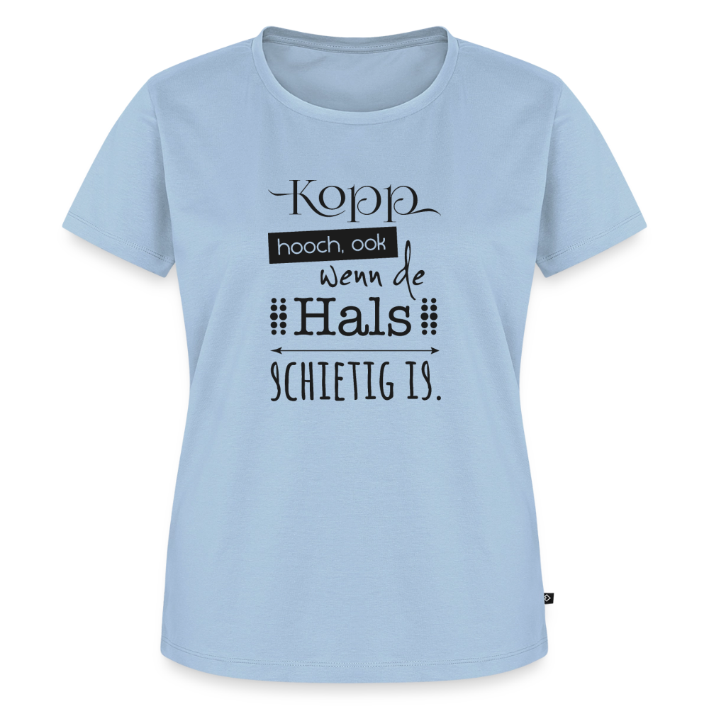 Damen Premium Bio T-Shirt - Kopp hooch - Hellblau