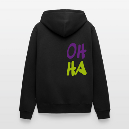 Herren Premium Kapuzenjacke - Oh ha - Schwarz