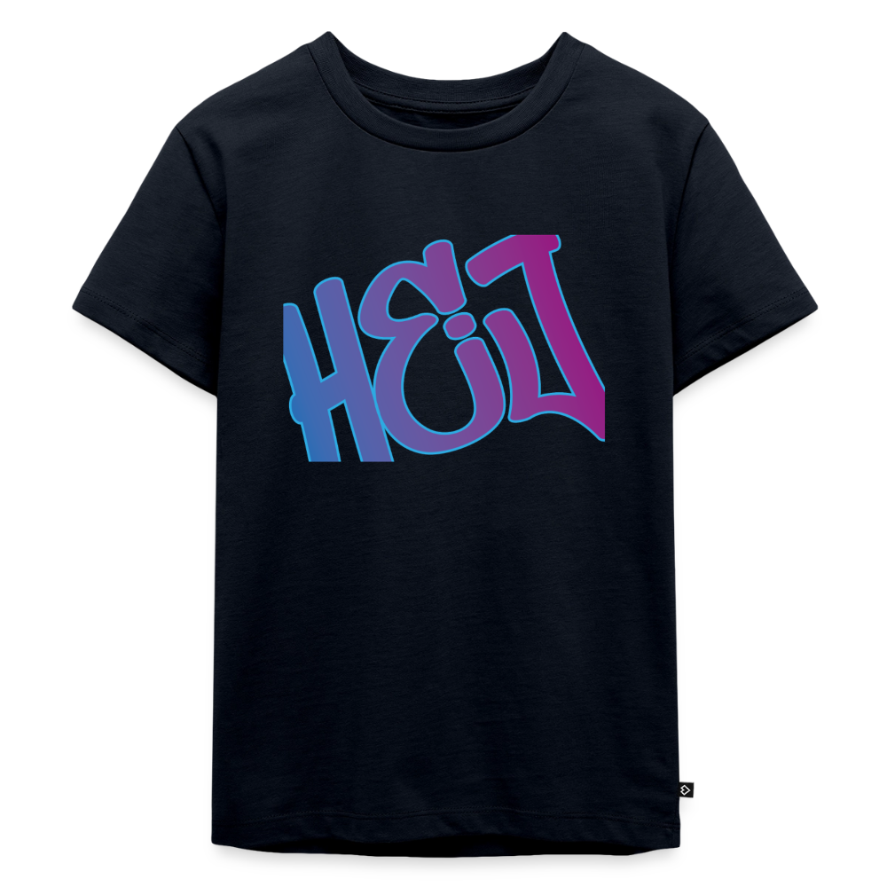 Kinder Premium T-Shirt "Hej" - Navy