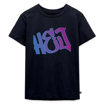 Kinder Premium T-Shirt "Hej" - Navy