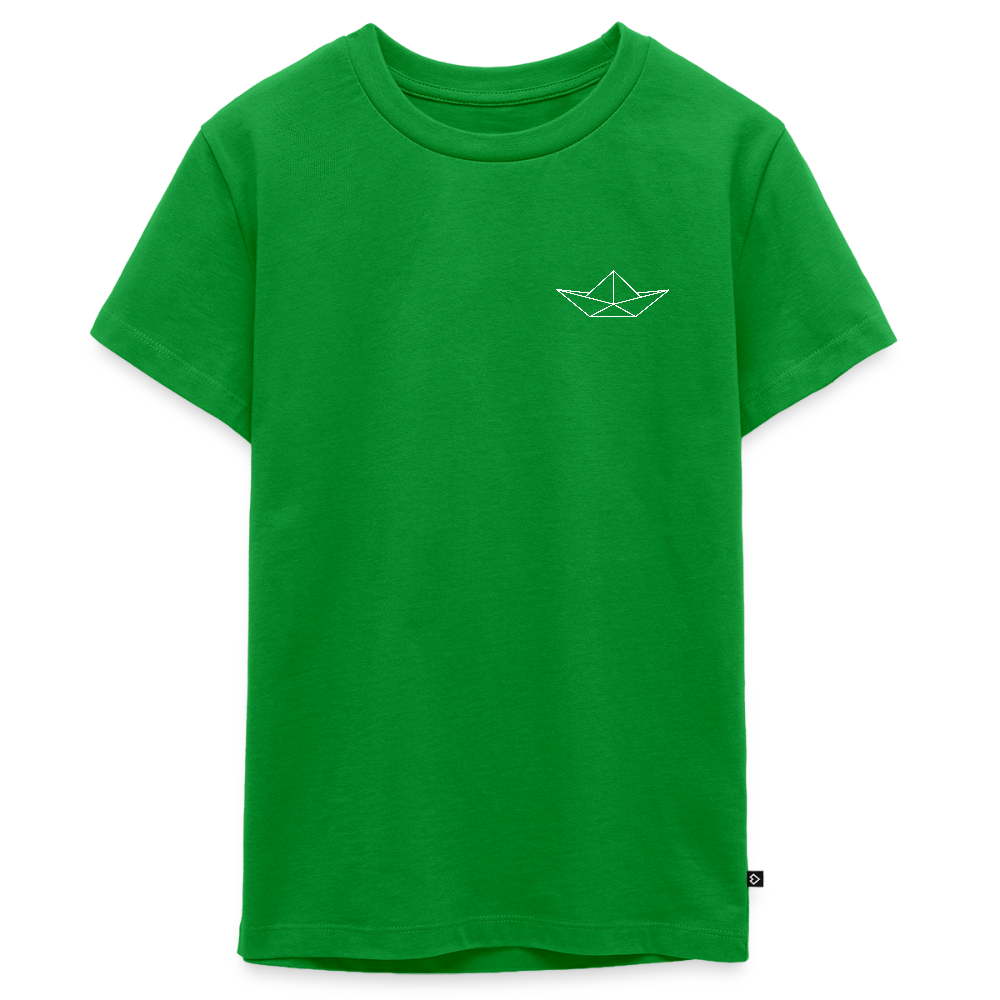 Teenager Premium T-Shirt - Origami Boot (weiss) - Grün
