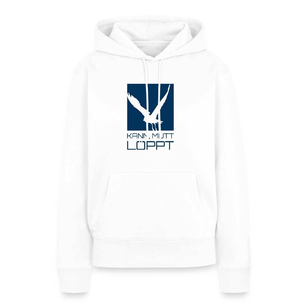 Damen Premium Hoodie - kann, mutt, löppt - Weiß