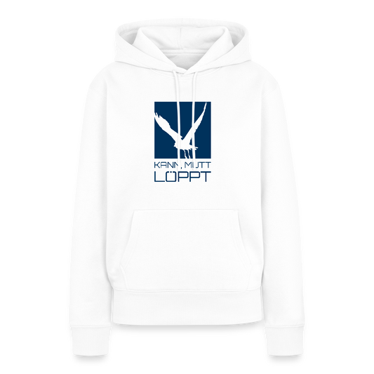 Damen Premium Hoodie - kann, mutt, löppt - Weiß