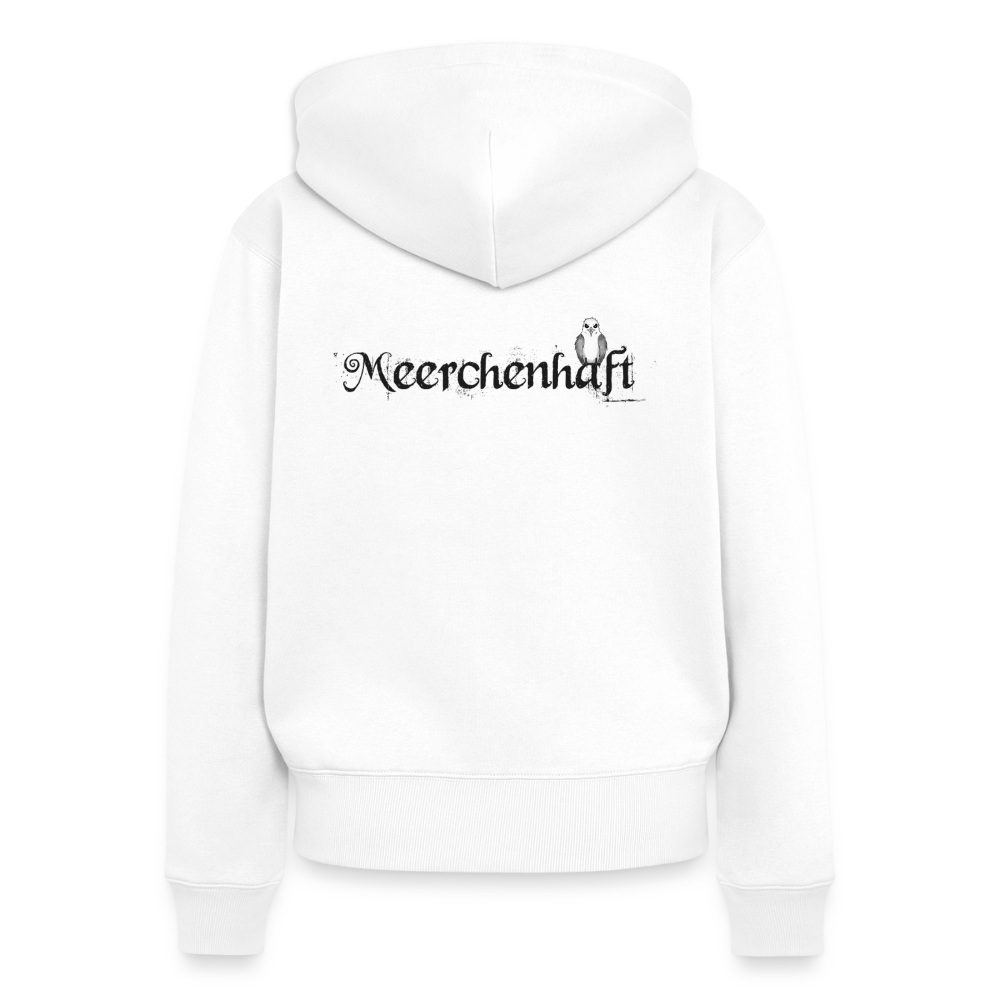 Meerchenhaft Damen Premium Kapuzenjacke im nordischen Stil - Weiß