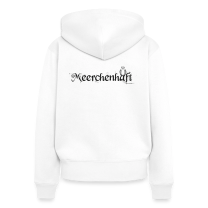 Meerchenhaft Damen Premium Kapuzenjacke im nordischen Stil - Weiß
