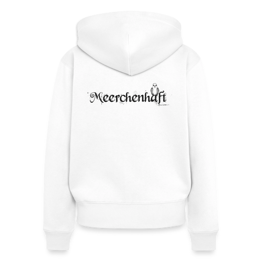 Meerchenhaft Damen Premium Kapuzenjacke im nordischen Stil - Weiß