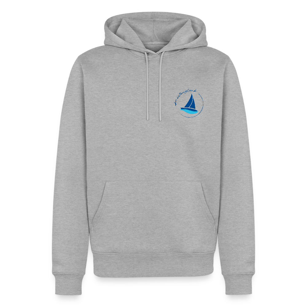 Herren Premium Hoodie - Küstenglück - Grau meliert