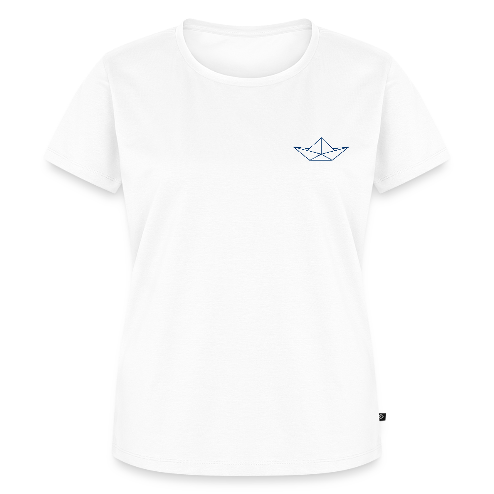 Damen Premium Bio T-Shirt - Origami Boot - Weiß