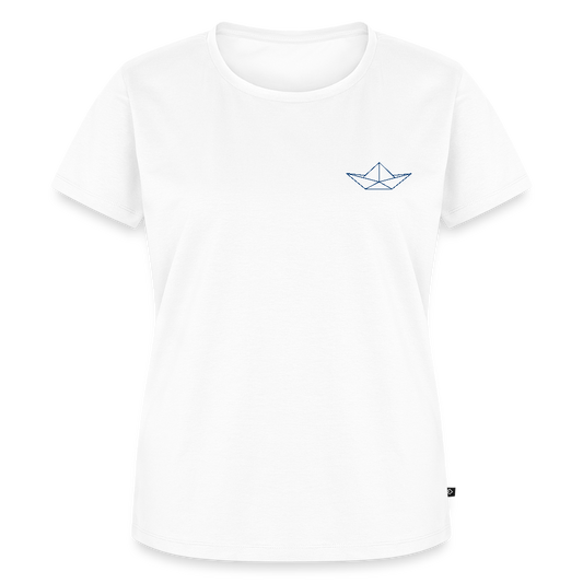 Damen Premium Bio T-Shirt - Origami Boot - Weiß