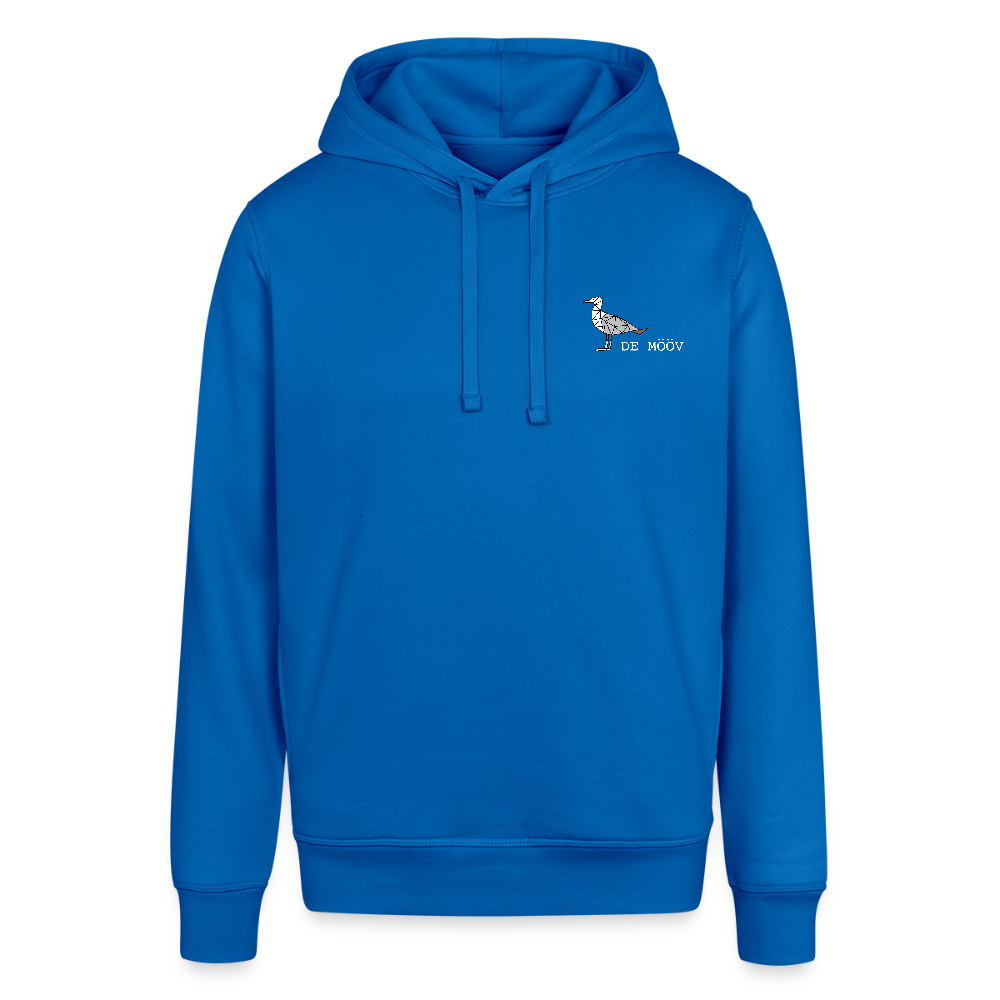 Unisex Bio-Hoodi - de Mööv (weiss) - Königsblau