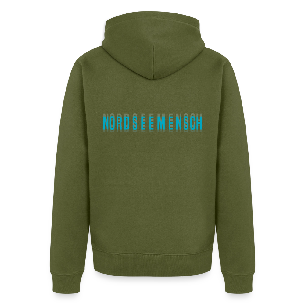 Nordseemensch - Herren Premium Kapuzenjacke - Khaki