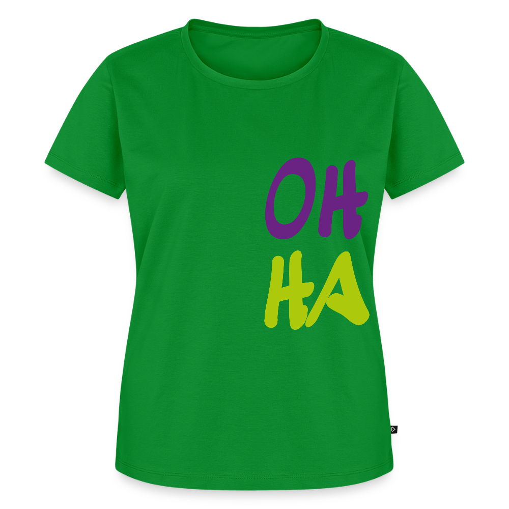 Damen Premium Bio T-Shirt - Oh ha - Grün