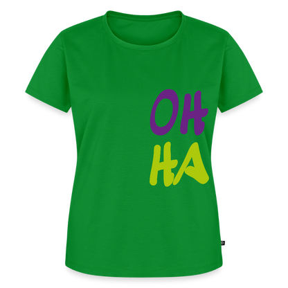 Damen Premium Bio T-Shirt - Oh ha - Grün