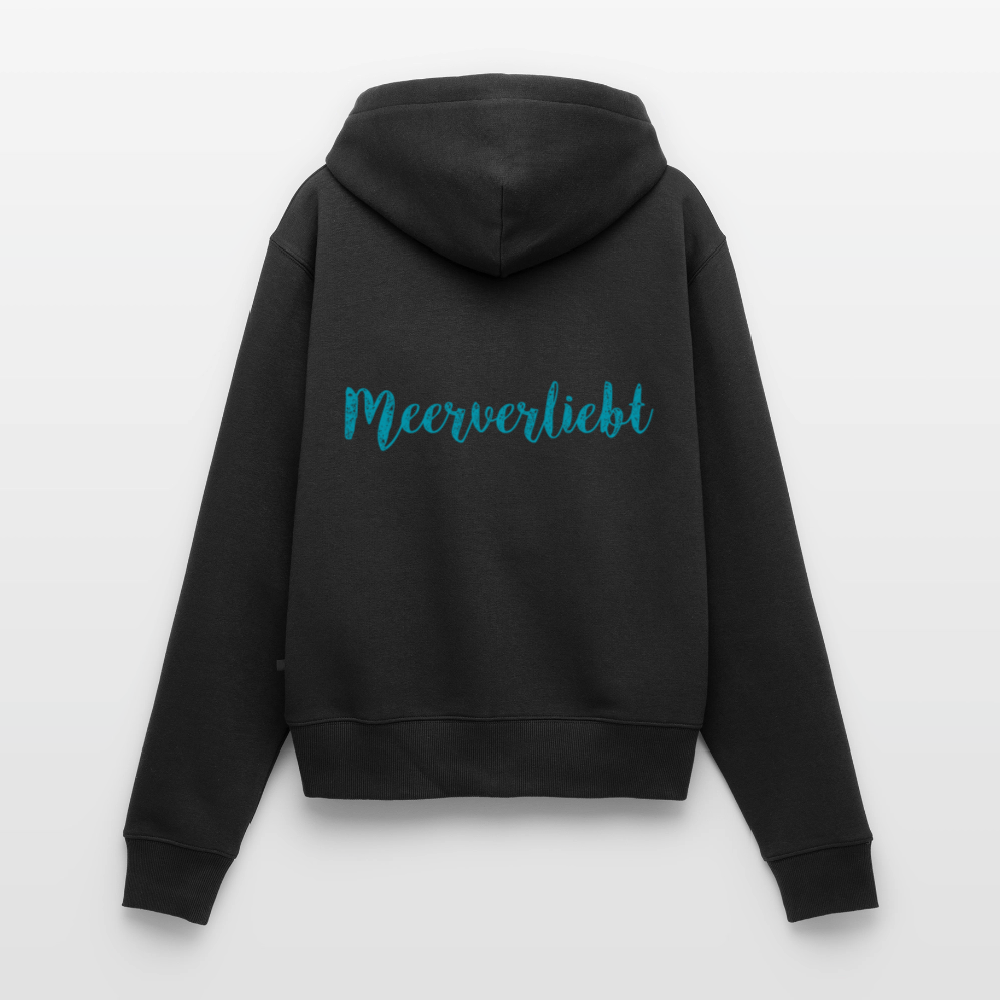 Damen Premium Kapuzenjacke - Meerverliebt - Schwarz