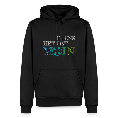 Herren Premium Hoodie- Bi uns het dat Moin (weiss) - Schwarz