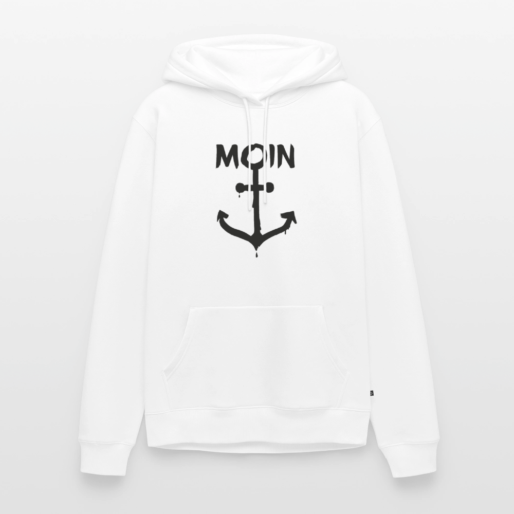 Herren Premium Hoodie - Moin Anker - Weiß