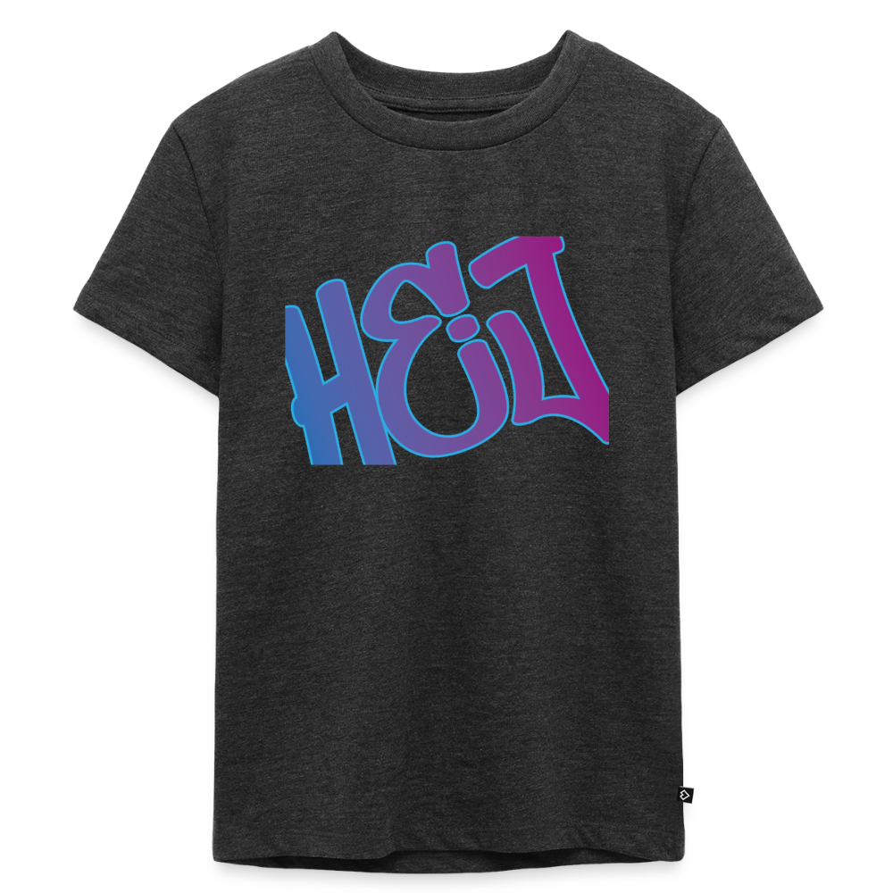Kinder Premium T-Shirt "Hej" - Anthrazit meliert