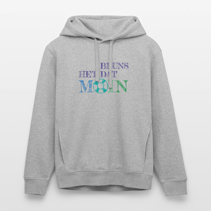 Unisex Bio-Hoodie - Bi uns het dat Moin - Grau meliert