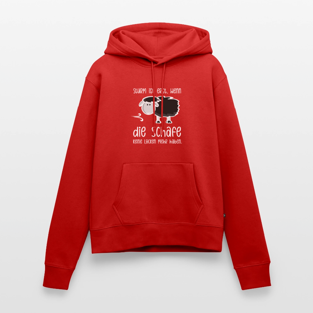 Damen Premium Hoodie - Schaf (weiss) - Rot