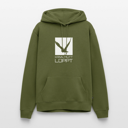 Herren Premium Hoodie - kann, mutt, löppt - Khaki