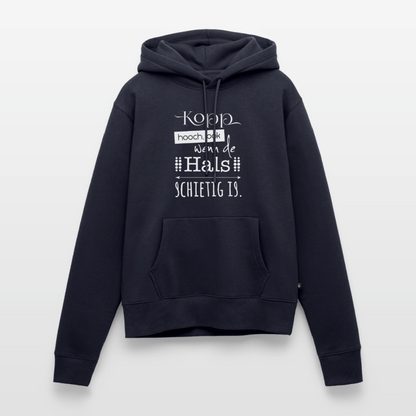 Damen Premium Hoodie - Kopp hooch (weiss) - Navy