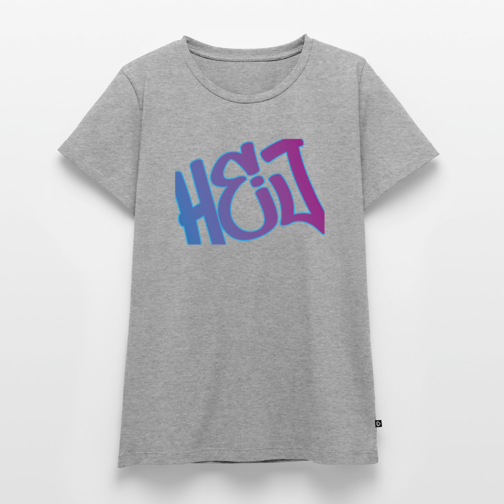 Damen Premium Bio T-Shirt - Hej - Grau meliert