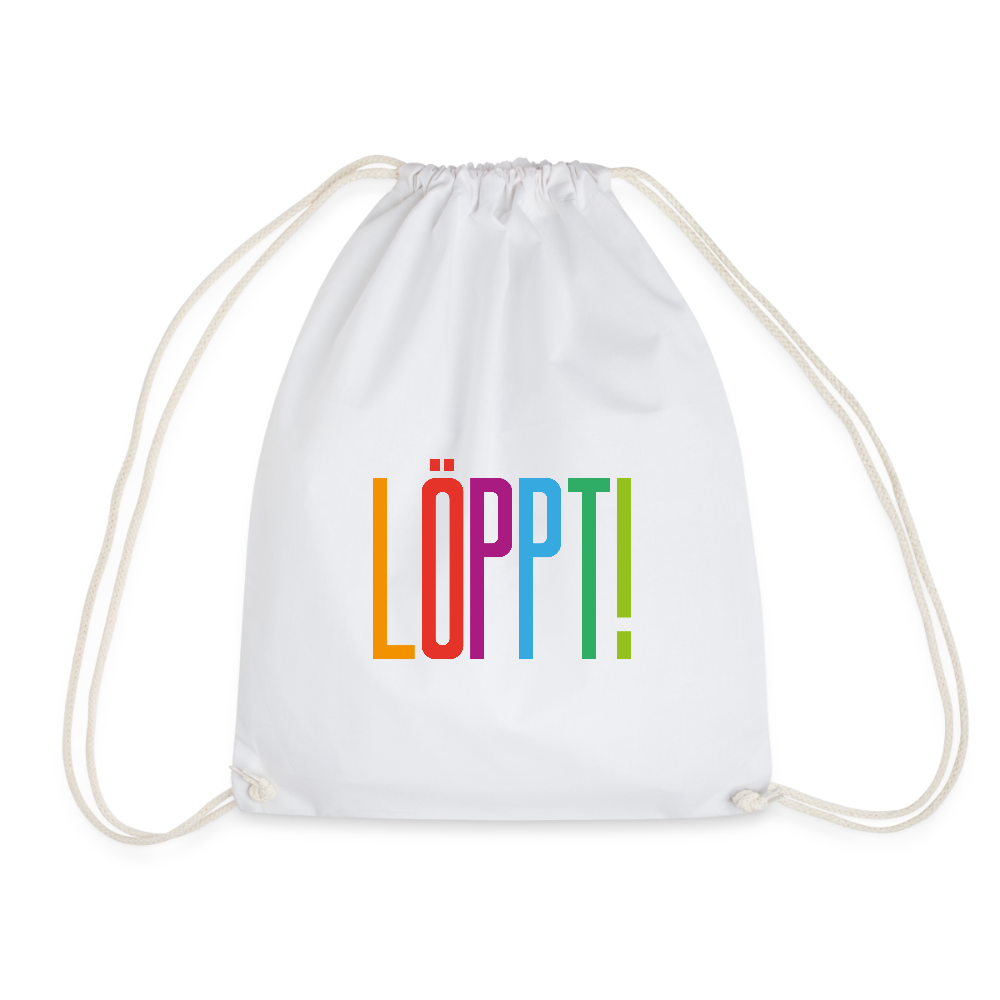 Turnbeutel - Löppt! - Weiß