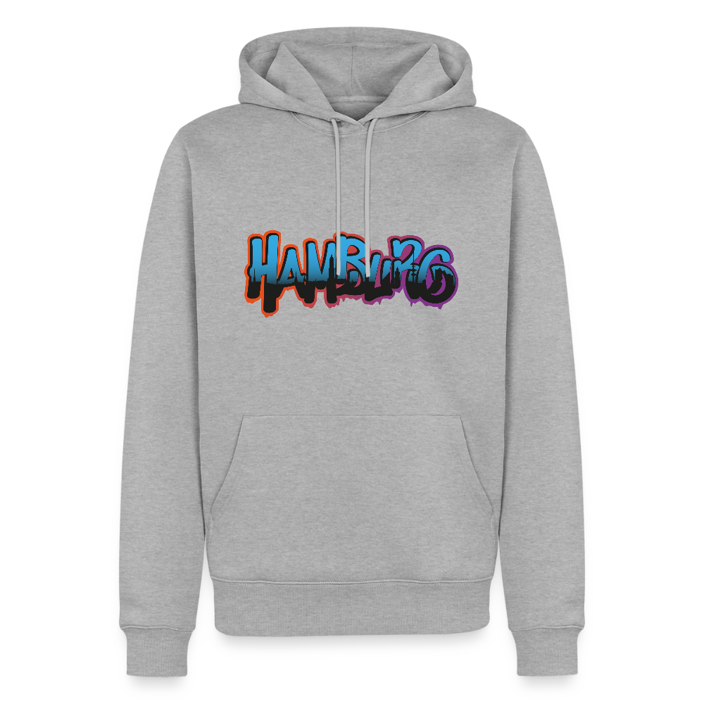 Herren Premium Hoodie - Hamburg - Grau meliert