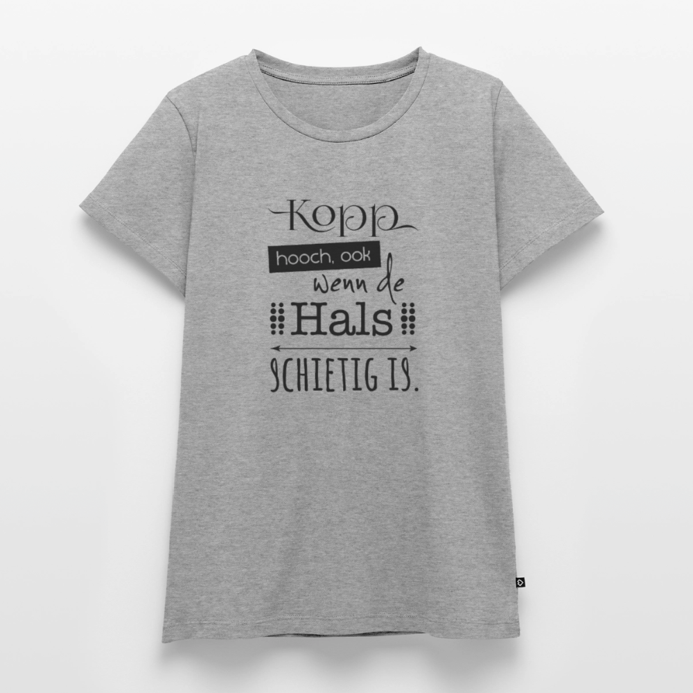 Damen Premium Bio T-Shirt - Kopp hooch - Grau meliert