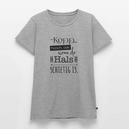 Damen Premium Bio T-Shirt - Kopp hooch - Grau meliert
